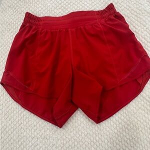 lululemon athletica Vibrant Red Athletic Shorts